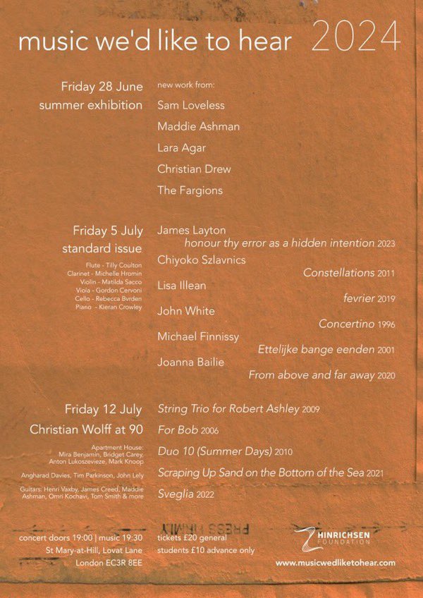 Good concerts, go to them
musicwedliketohear.com/2024j.html