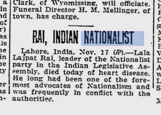 ArchivesIndia's tweet photo. Source :Reading Eagle 
Period : 17 Nov 1928

It was always denial and conspiracy regarding what the British did to India. 

"Lala Jee died of heart disease."

Printed in international newspapers at that time

He will be a hero for India forever.🫡🇮🇳

#India https://t.co/d5YVMLa9tI
