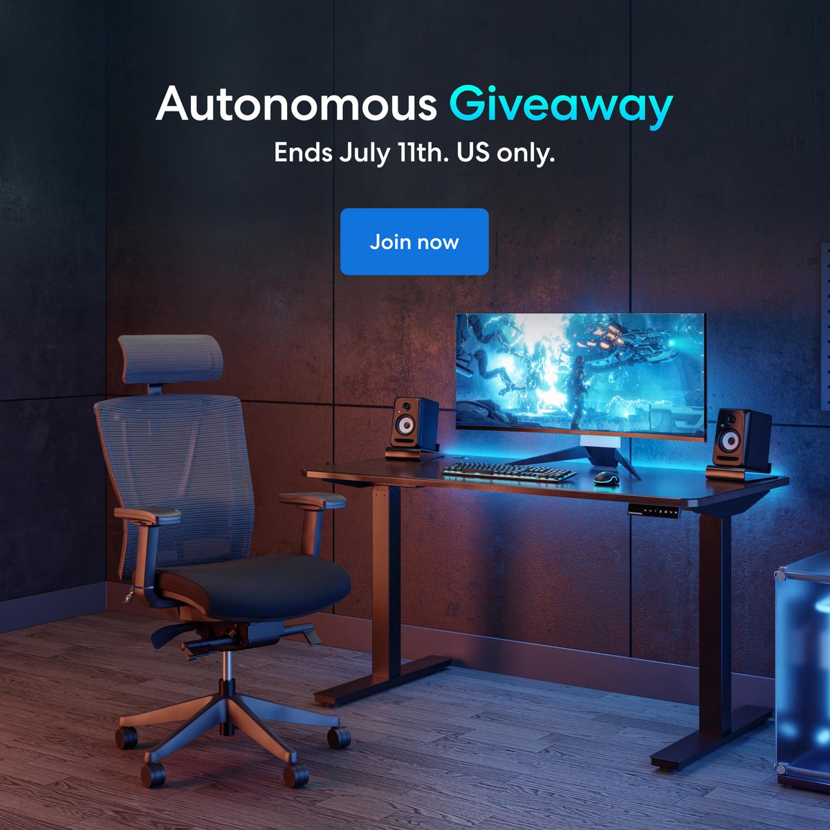 Autonomous (@autonomous_labs) on Twitter photo Hey fam, we're thrilled to be back with our GA 🌟
To enter, simply do the steps below!
1 - Follow <a href="/autonomous_labs/">Autonomous</a> + @BrodySmith_Pxl
2 - Like & RT
3 - Tag 2 friends
🎁 Our best-selling: Autonomous Desk Eureka and Chair Ergo
The contest ends on 11 July. US only. Good luck! Hey fam, we're thrilled to be back with our GA 🌟
To enter, simply do the steps below!
1 - Follow <a href="/autonomous_labs/">Autonomous</a> + @BrodySmith_Pxl
2 - Like & RT
3 - Tag 2 friends
🎁 Our best-selling: Autonomous Desk Eureka and Chair Ergo
The contest ends on 11 July. US only. Good luck!