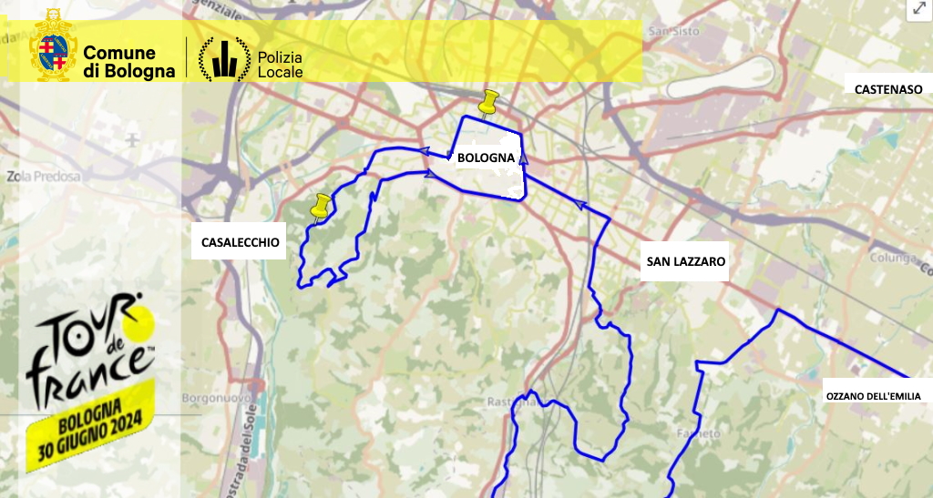 PLBologna's tweet photo. #Bologna @LeTour 🚴♀️.📢Attenzione📢domenica #30giugno dalle ore 6 chiuse le vie di San Luca e di Monte Albano. Solo i residenti possono transitare in direzione via di Casaglia. Dalle 12.30 alle 18.30 chiusura totale 👉 https://t.co/zcvhfjusX1 #viabiliBo #PLBoTour @LeTour_Italia https://t.co/wqwpNsuP6v