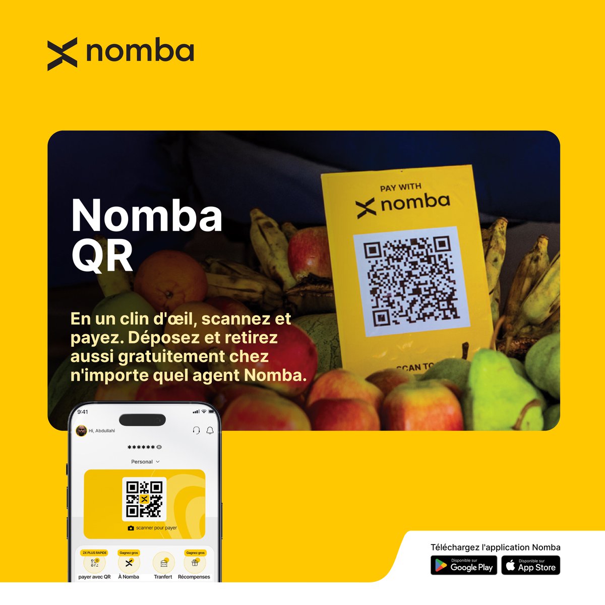 NombaRDC's tweet photo. Profitez d'un paiement instantané et sans stress lorsque vous payez avec Nomba. https://t.co/vID4VkuM5L