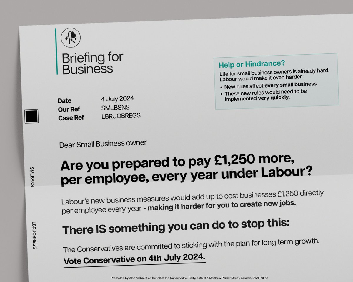 Conservatives's tweet photo. Are you a small business owner? You've got mail. https://t.co/0qRRY7DPV2