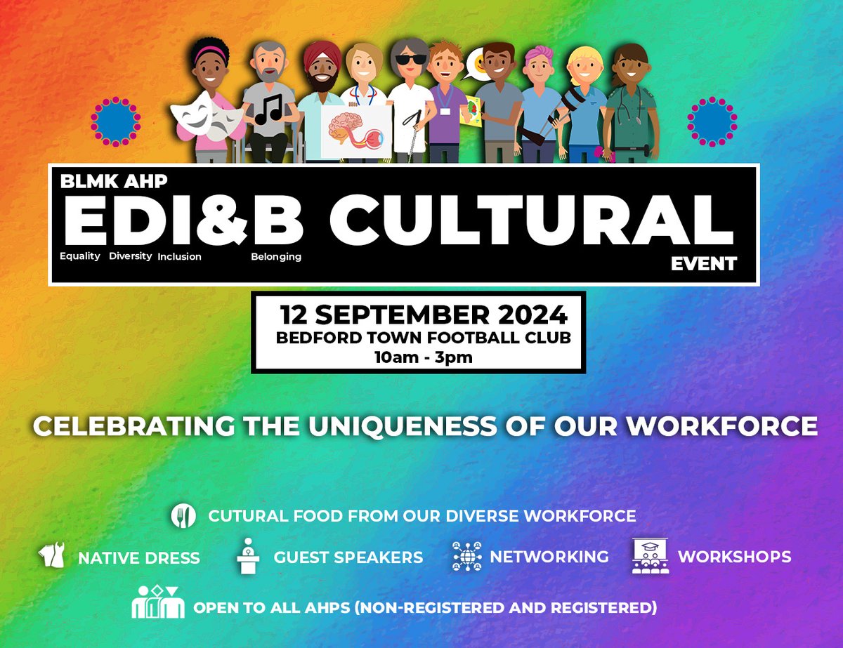 Are you an AHP within BLMK? Come and join us to celebrate the uniqueness of our workforce.

Register here 👉 forms.office.com/e/qcNjXLUQDA