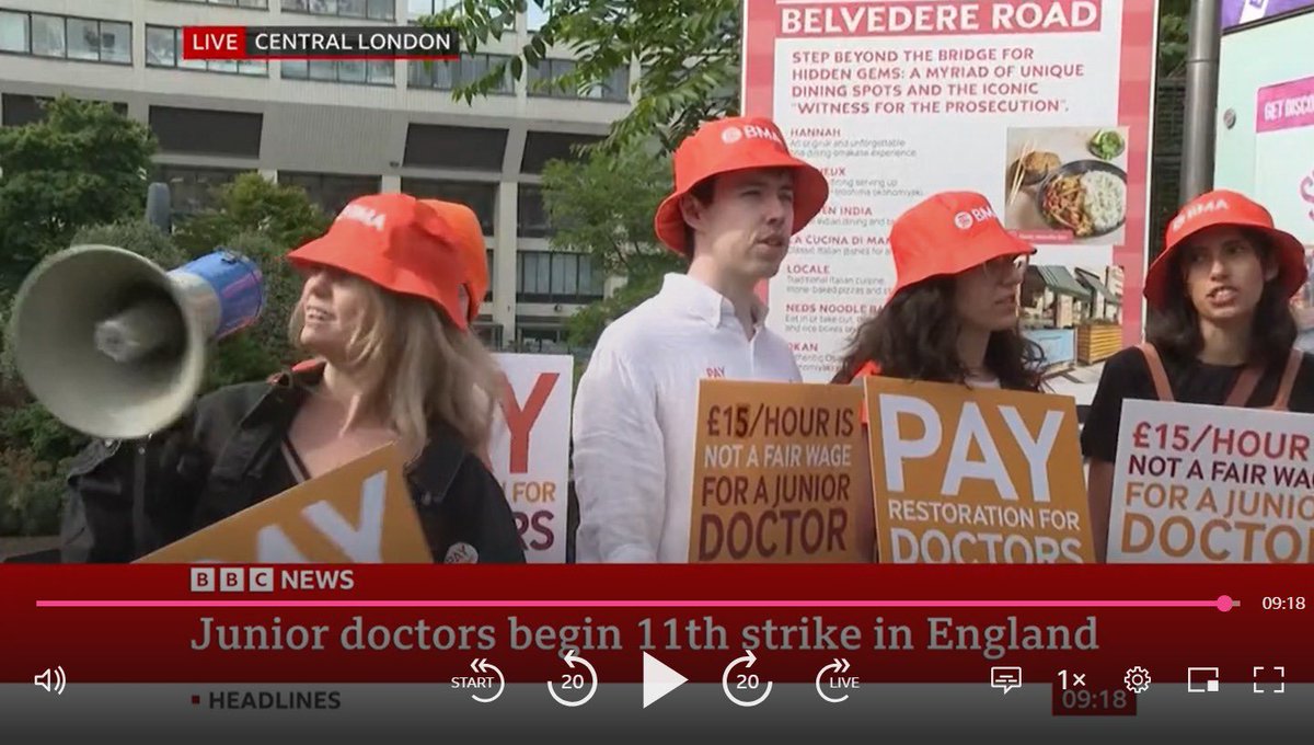 Solidarity with our younger colleagues over the next few days. My wife has just sent a TV image of our daughter looking impressively determined.
