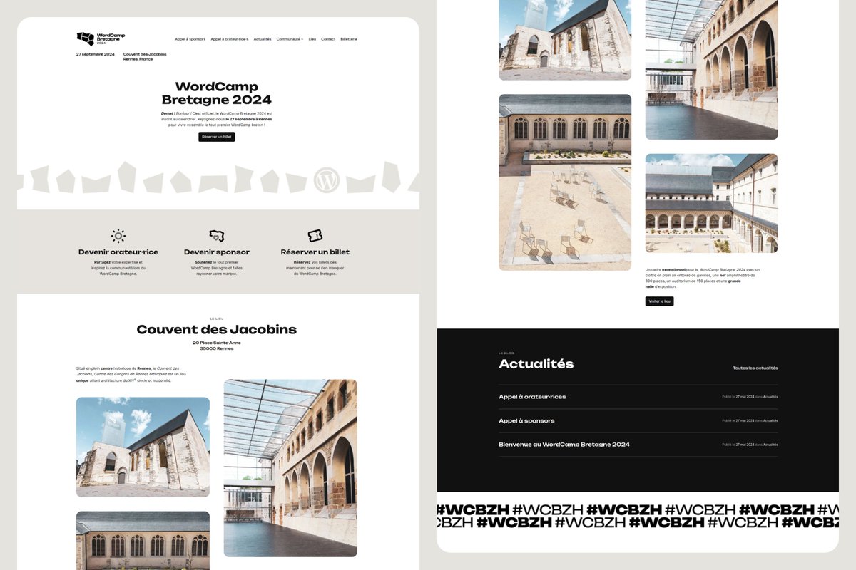 ⏳Dans 3 mois tout pile c'est le premier #WordCampBretagne de tous les temps !

⚡️Voilà un aperçu de la charte graphique et du site 100% FSE que j'ai eu le plaisir de concevoir avec la complicité de mon partenaire dans le crime @Benj_Grolleau !

#WCBZH #WordCamp #WordPress
