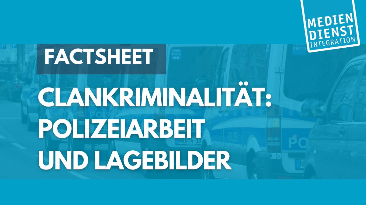 Neues MEDIENDIENST-Factsheet "#Clankriminalität":
➡️Die als "Clankriminalität" zusammengezählten Straftaten machen in Berlin/NRW/Niedersachsen zwischen 0,17 und 0,76 Prozent der Straftaten aus.
➡️Analyse der #Lagebilder und Abfrage bei Ministerien &amp; LKAs: mediendienst-integration.de/artikel/was-is…