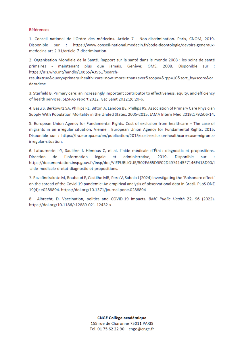 Lettre ouverte du bureau national des généralistes enseignants (<a href="/CNGE_France/">CNGE</a> ) l’approche des #élections #législatives.
cnge.fr/wp-content/upl…
Face au peu de place accordée à la santé dans la campagne des législatives et à la teneur des propositions qui s’y rapportent,