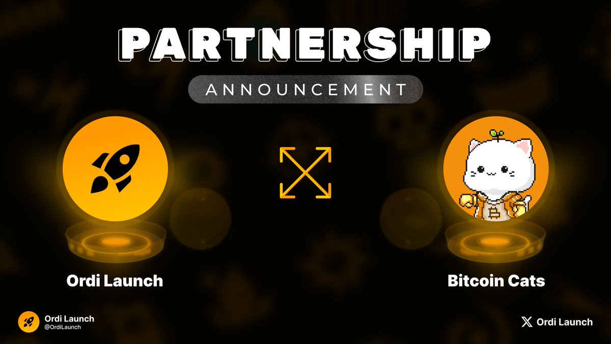 Excited to announce our new partnership with <a href="/BitcoinCats1Cat/">Bitcoin Cats</a>! 🐱

Bitcoin Cats is a cross-chain entertainment ecosystem that combines memes and NFTs across multiple blockchains with the cutest cats!

Stay tuned for updates!