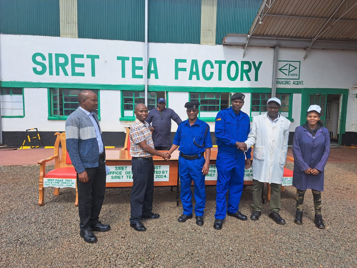 Siret Tea Company has handed over office furniture to Siret Police Post to help enhance service delivery to the community.

#SDGs #EPK #EasternProduceCSI #EasternProduceKenya