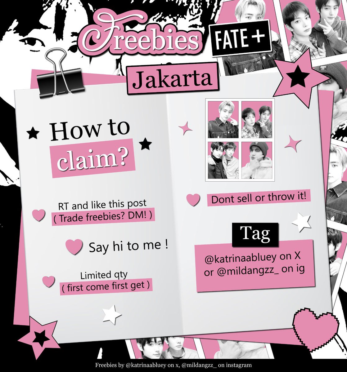 heeseungjawir's tweet photo. ⋆·˚ ༘ * Enhypen fate+ jakarta˚ ༘ * ⋆·
 mildangz freebies by @katrinaabluey

📆 17-18 agustus 2024
📌 ice bsd hall 1-2
⏳ tba

🫧 Do tag me if you get the freebies 
🖇️ Ig: mildangzz_ , lets be moots! 

Details and further information can seen below.🥛🥕 

#FATEPLUS_IN_JAKARTA https://t.co/BEvRVFCk4Y