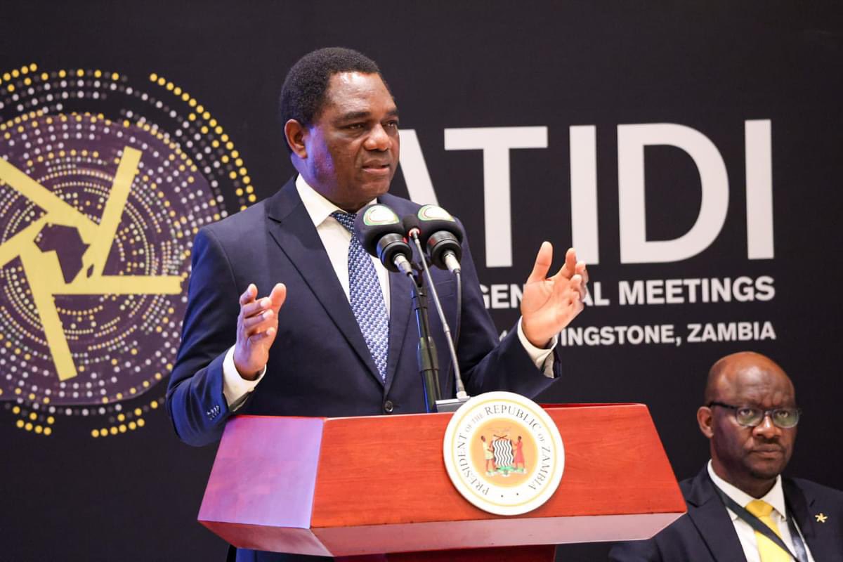 HHichilema's tweet photo. It was a privilege to be guest of honor at the 24th AGM of @ATI_ACA in Livingstone. Impressed to see their growth into a risk solutions provider &amp; financing facilitator, exceeding $85bn. We called on @ATI_ACA to champion fair treatment for #Africa on the global economic stage.🌍 https://t.co/PKyuPUzGtA