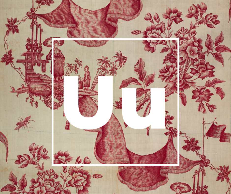 U is for our unnamed designs
This copperplate printed on cotton is by Petitpierre &amp; Cie of Nantes, France and dates from the late 18th century
The pattern was reproduced by Warners up until the 1980s.
#TextileArchive #TextileHistory #TextileDesign #Interiors #Design