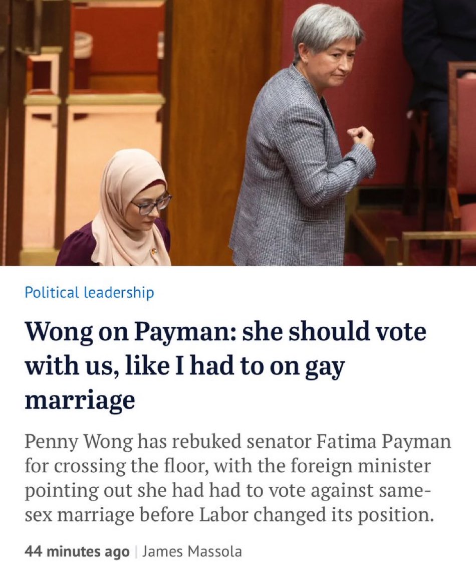 Penny Wong shocked to learn that some people actually have convictions and morals