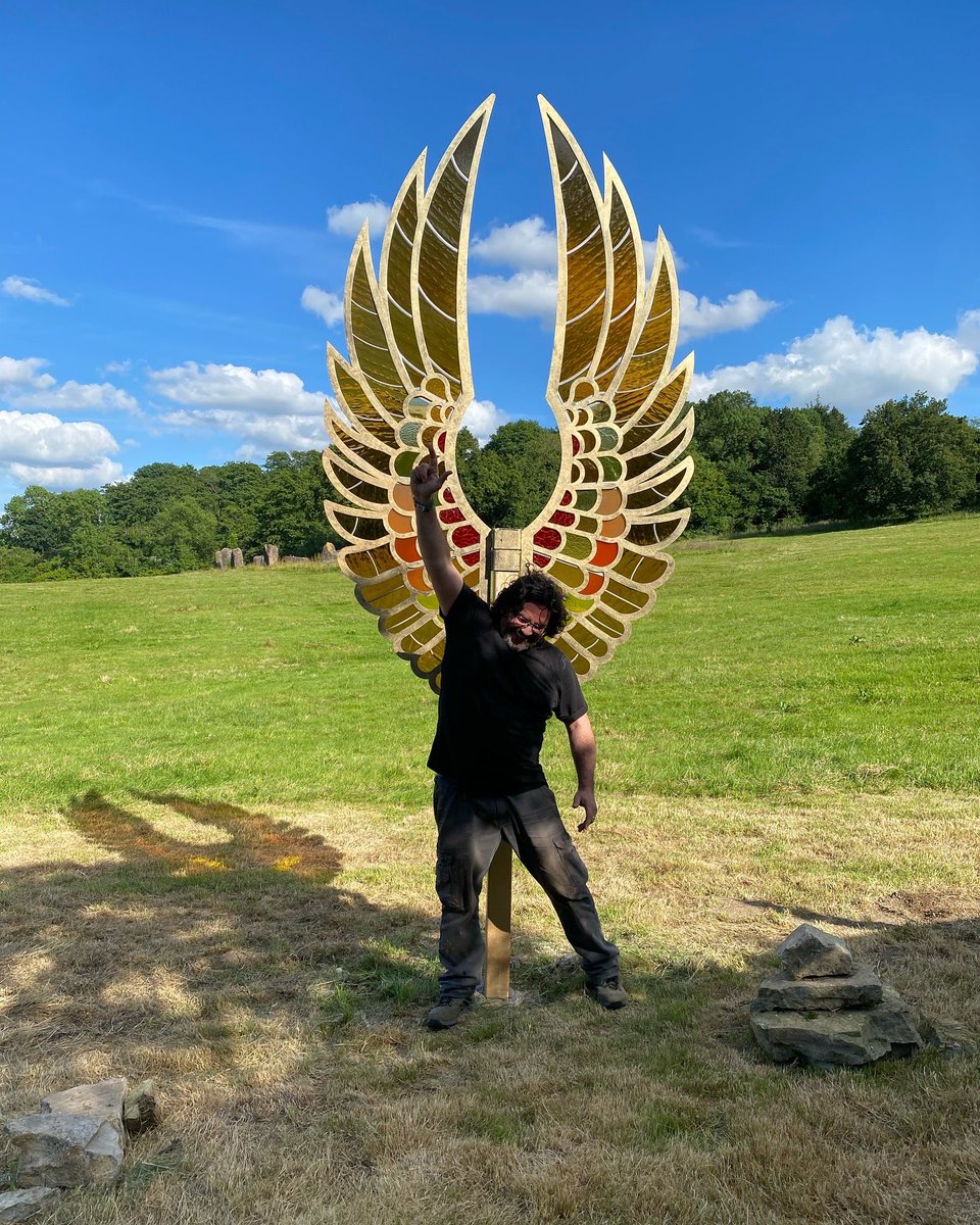 Edgar_Phillips_'s tweet photo. “Goodbye Mum” by Edgar Phillips 2024 #GlastonburyFestival #wings #peacegardens https://t.co/GOK0mJscB1