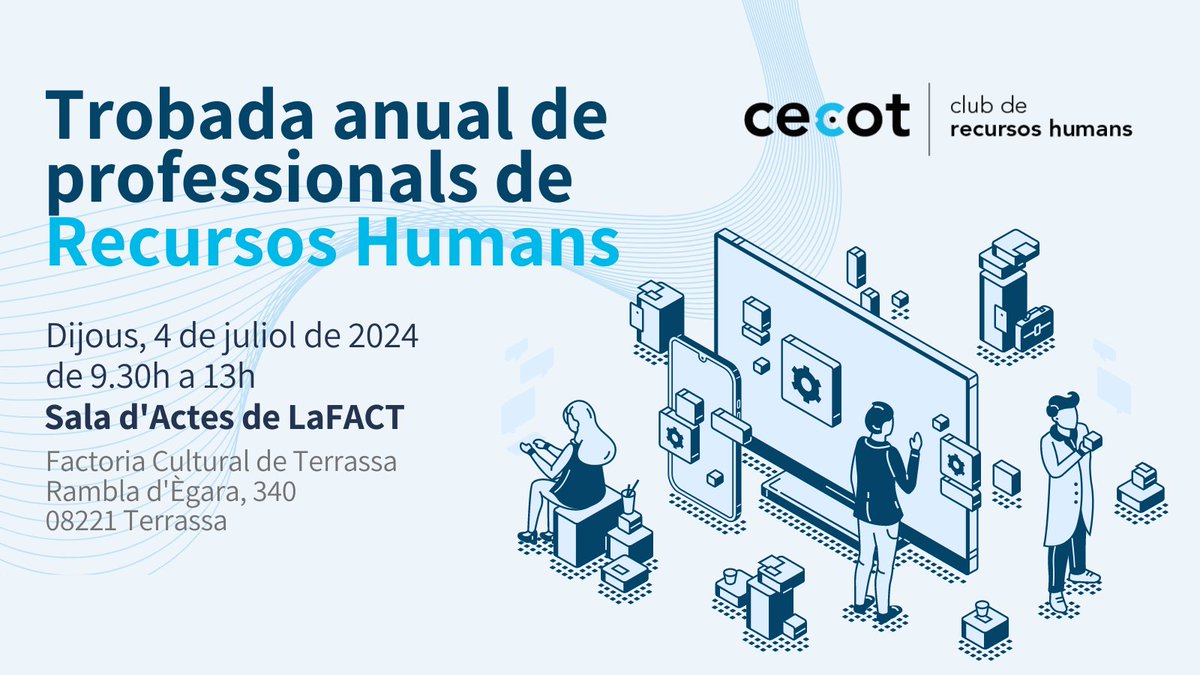 PatronalCecot's tweet image. 📣 Necessits claus per #captar i #fidelitzar talent a la teva empresa? Vine a la Trobada anual de professionals de Recursos Humans!  

📝 Inscriu-te i aprèn estratègies efectives per atreure els millors professionals 👉 trobada-rh.cecot.org