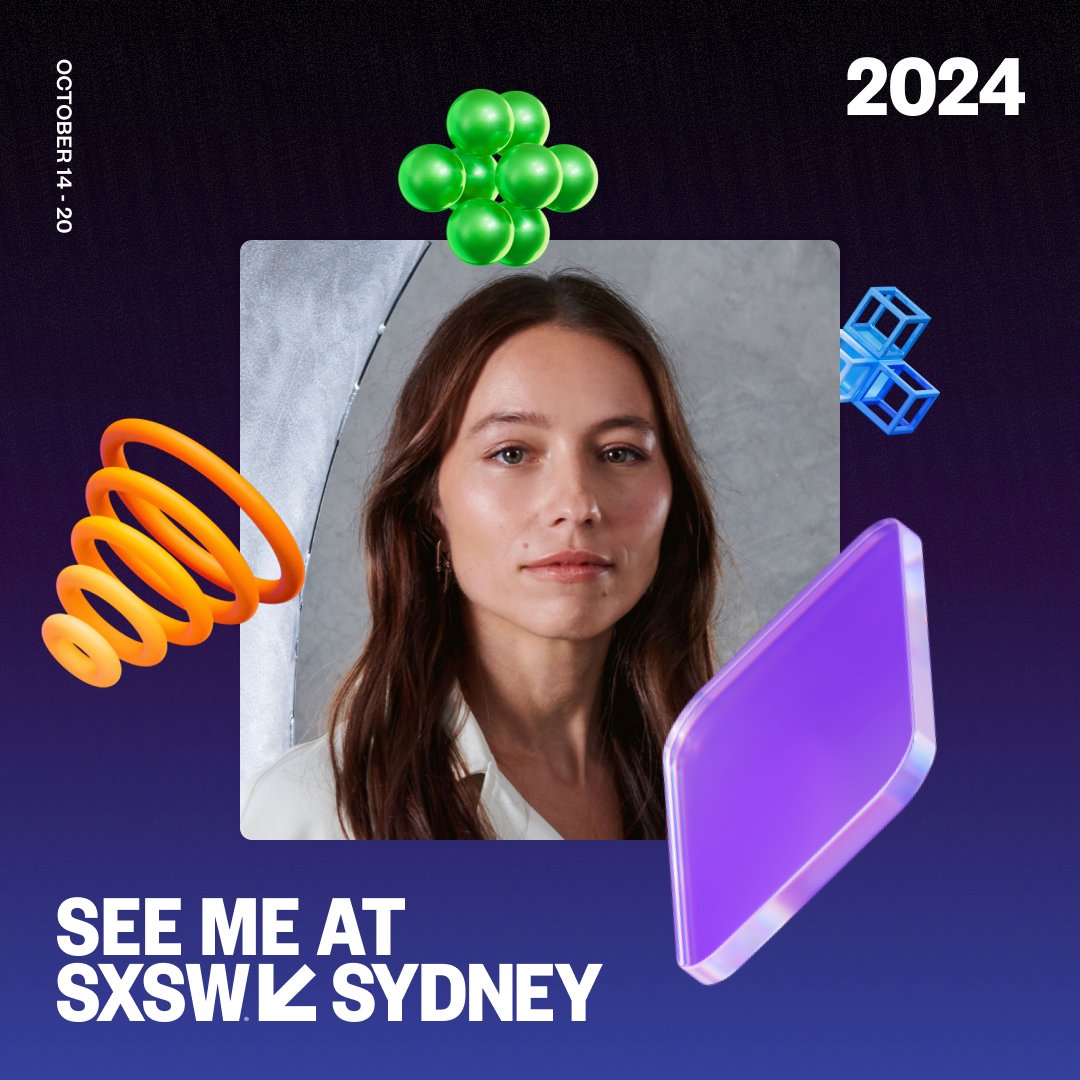 Excited to share that I’ll be speaking at #SXSW Sydney.

I will talk about "The Future of Tech in 2050: Neural AR, Thought-Powered VR &amp; Haptic Tech".

👉 Join me October 14 - 20 in Sydney.

🍵 If you are in the city, let's catch up!