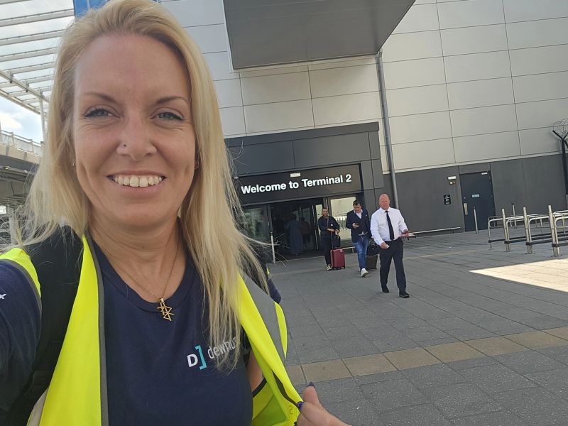 DewhurstLifts's tweet photo. Great to have Gemma Mooreย on-site at Manchester Terminal 2, conducting surveys and attending meetings for lift upgrades at Manchester airport. Get in touch https://t.co/Zrvx68efGN if you have any requests for surveys or advice on lift signalisation upgrades. #Dewhurst #lifts https://t.co/jYQK3c1UiY