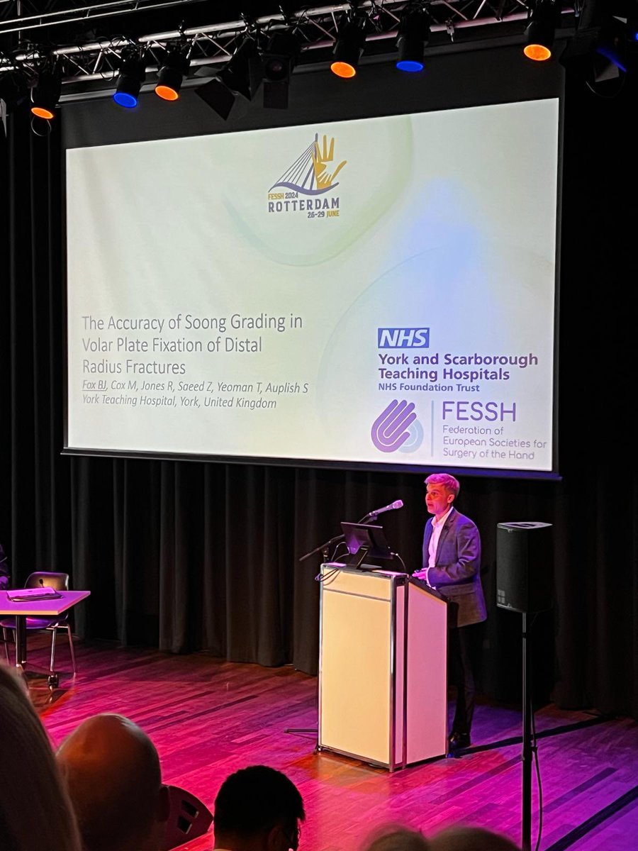 An honour to present my work on Soong Grading at #FESSH2024 #Yorkteachinghospitals