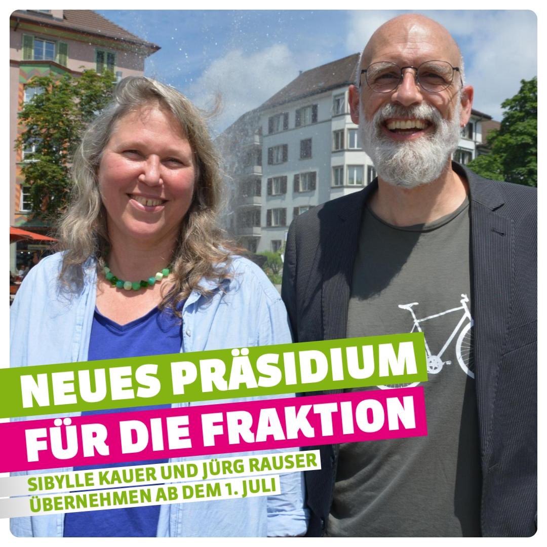 GRÜNE Zürich (@gruenezuerich) on Twitter photo Neues Co-Fraktionspräsidium der GRÜNEN im Gemeinderat‼️
Sibylle Kauer und Jürg Rauser folgen auf Monika Bätschmann und Selina Walgis, die seit Frühling 2022 die Fraktion geführt haben.
💚-lichen Dank Monika & <a href="/s_walgis/">Selina Walgis</a>!
Und den Neuen einen guten Start🎉
gruenezuerich.ch/blog/medienmit… Neues Co-Fraktionspräsidium der GRÜNEN im Gemeinderat‼️
Sibylle Kauer und Jürg Rauser folgen auf Monika Bätschmann und Selina Walgis, die seit Frühling 2022 die Fraktion geführt haben.
💚-lichen Dank Monika & <a href="/s_walgis/">Selina Walgis</a>!
Und den Neuen einen guten Start🎉
gruenezuerich.ch/blog/medienmit…