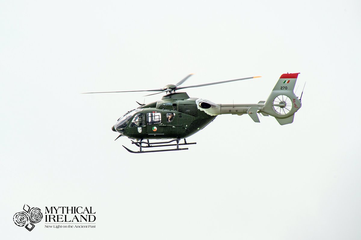 ANCIENT AND MODERN
I was at Slieve na Calliagh, #Loughcrew, on Monday on a private tour with some clients from Connecticut when this #helicopter approached the hill and carried out an orbit of the cairns at a low altitude.