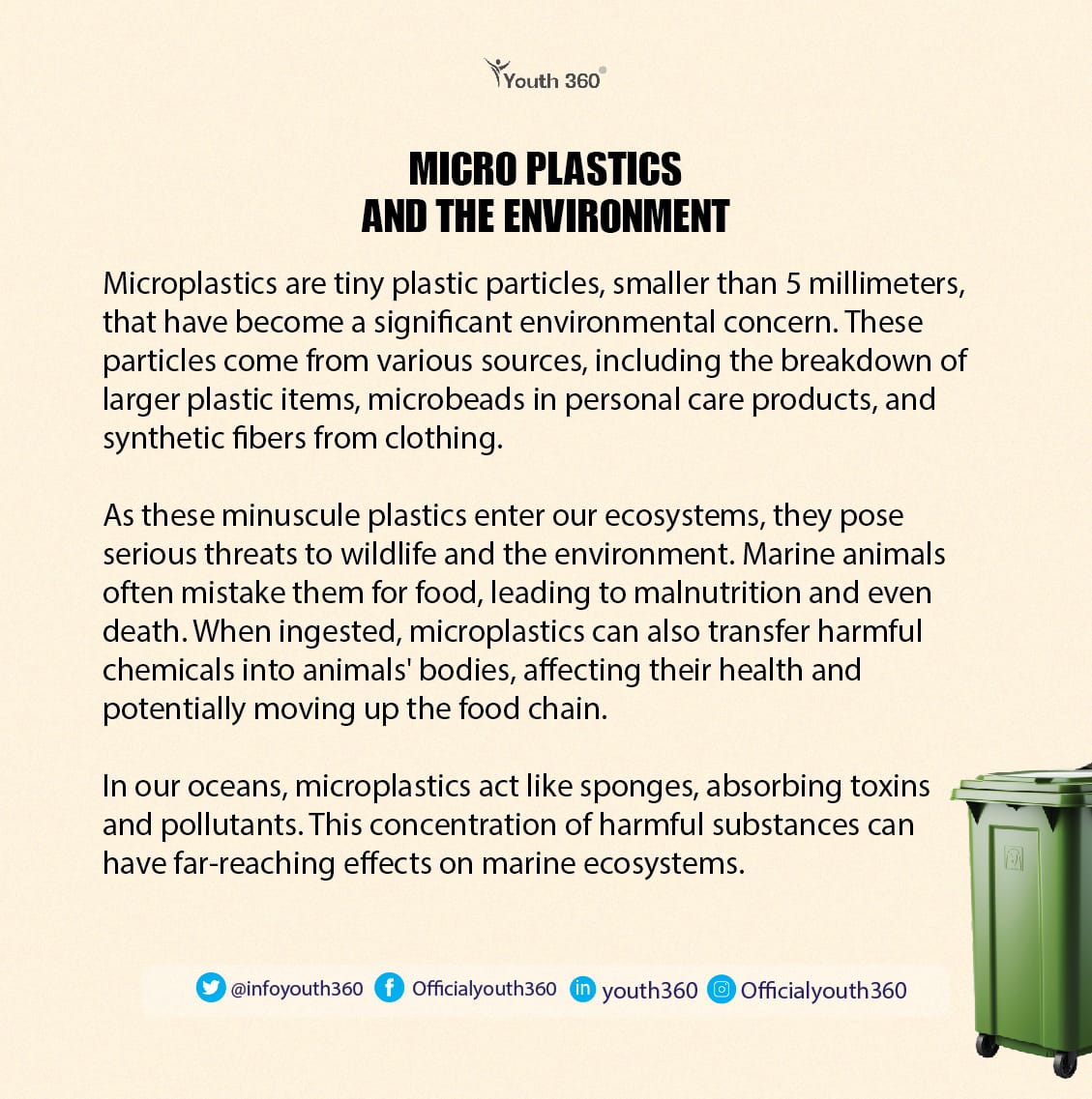 infoyouth360's tweet photo. Hello Leaders 😁
Here is a write up to educate us on the huge impact our polyethylene bags and plastics have on our oceans and wildlife.
Let's raise awareness and take action to reduce plastic pollution! 🌊🐠
#MicroplasticsAwareness #EnvironmentalProtection #SaveOurOceans https://t.co/bMLxgSqqqN