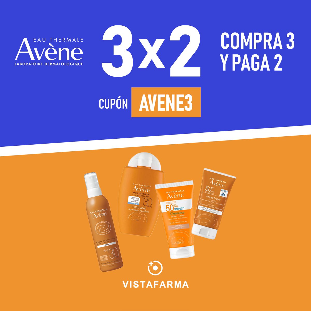 ☀️PROMO SOLARES ☀️

Consigue 3 solares de Avene y paga solo 2 en toda su línea de solares.

¡Corre, que vuelan! 👇

✨ goo.su/2dSGX ✨

#Vistafarma #avene #avenesolares #Verano2024