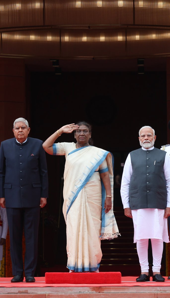 JPNadda's tweet photo. A Strong Display of Our Parliamentary Power.

As Rashtrapati ji addressed the joint sitting of both the houses of Parliament, it was a profound moment for our democracy. Parliament embodies the aspirations and hopes of 140 crore Indians and stands as a testament to their faith in our democratic values.

Your inspiring words continuously motivate us to push our limits in public service and lead our country towards 'Viksit Bharat' with our mantra of 'Sabka Sath, Sabka Vikas'.
https://t.co/AUH4rhrNor