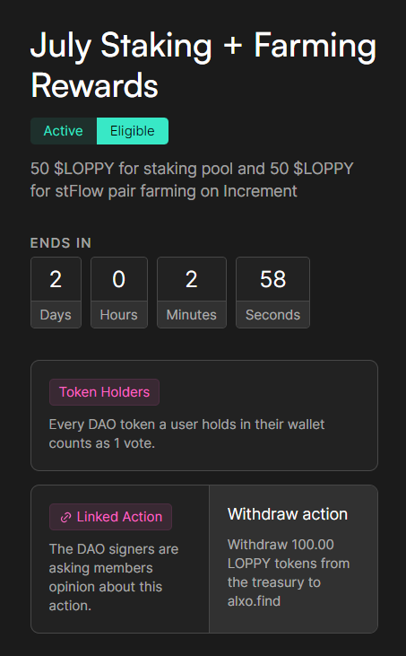 New Staking/Farming vote is live for July pools toucans.ecdao.org/p/SloppyStakes