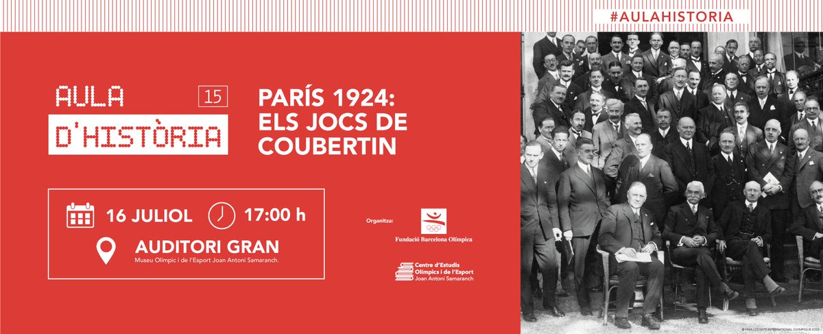 Fundació Barcelona Olímpica (@fbolimpica) on Twitter photo Analitzarem el llegat dels Jocs Olímpics de París 1924 i el seu impacte en l’evolució de l’esport i l’organització d’esdeveniments. 16 de juliol a les 17h al <a href="/MuseuOlimpicBCN/">MuseuOlimpicBCN</a>. #Historia #JocsOlimpics #JJOOParis24
Inscripcions: fundaciobarcelonaolimpica.es/ca/aula-histor… Analitzarem el llegat dels Jocs Olímpics de París 1924 i el seu impacte en l’evolució de l’esport i l’organització d’esdeveniments. 16 de juliol a les 17h al <a href="/MuseuOlimpicBCN/">MuseuOlimpicBCN</a>. #Historia #JocsOlimpics #JJOOParis24
Inscripcions: fundaciobarcelonaolimpica.es/ca/aula-histor…