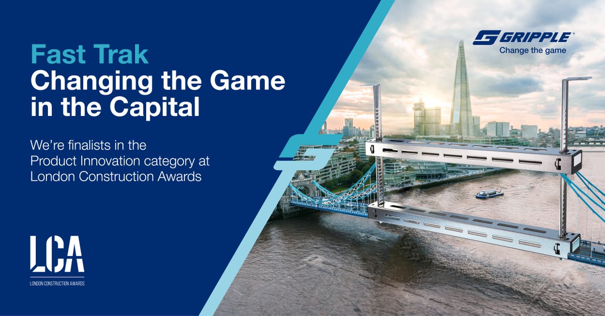 Grippleltd's tweet photo. Over the moon that our innovative pre-fabricated bracket system, Fast Trak, has been named a finalist in the Product Innovation Category at the London #Construction Awards 2024.  🙌 🏗️

Find out more 👉 https://t.co/myYM0qeRMZ 

#Gripple #ChangeTheGame #LCA2024 @LondonBuildExpo https://t.co/tc2WynXJio
