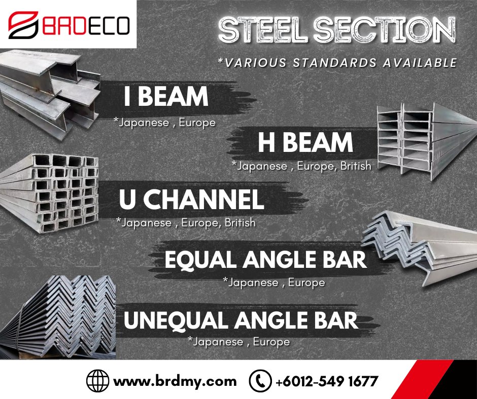 Cleanroombrd01's tweet image. Introducing BRD's Latest Innovation: Superior Steel Sections!
Discover a variety of steel products such as I-beams, H-beams, U-beams, and angle bars.
#Hbeam #Ibeam #Uchannel #anglebar #steelanglebar #steelsection #steel #construction #building #factory  #metal #manufacturer