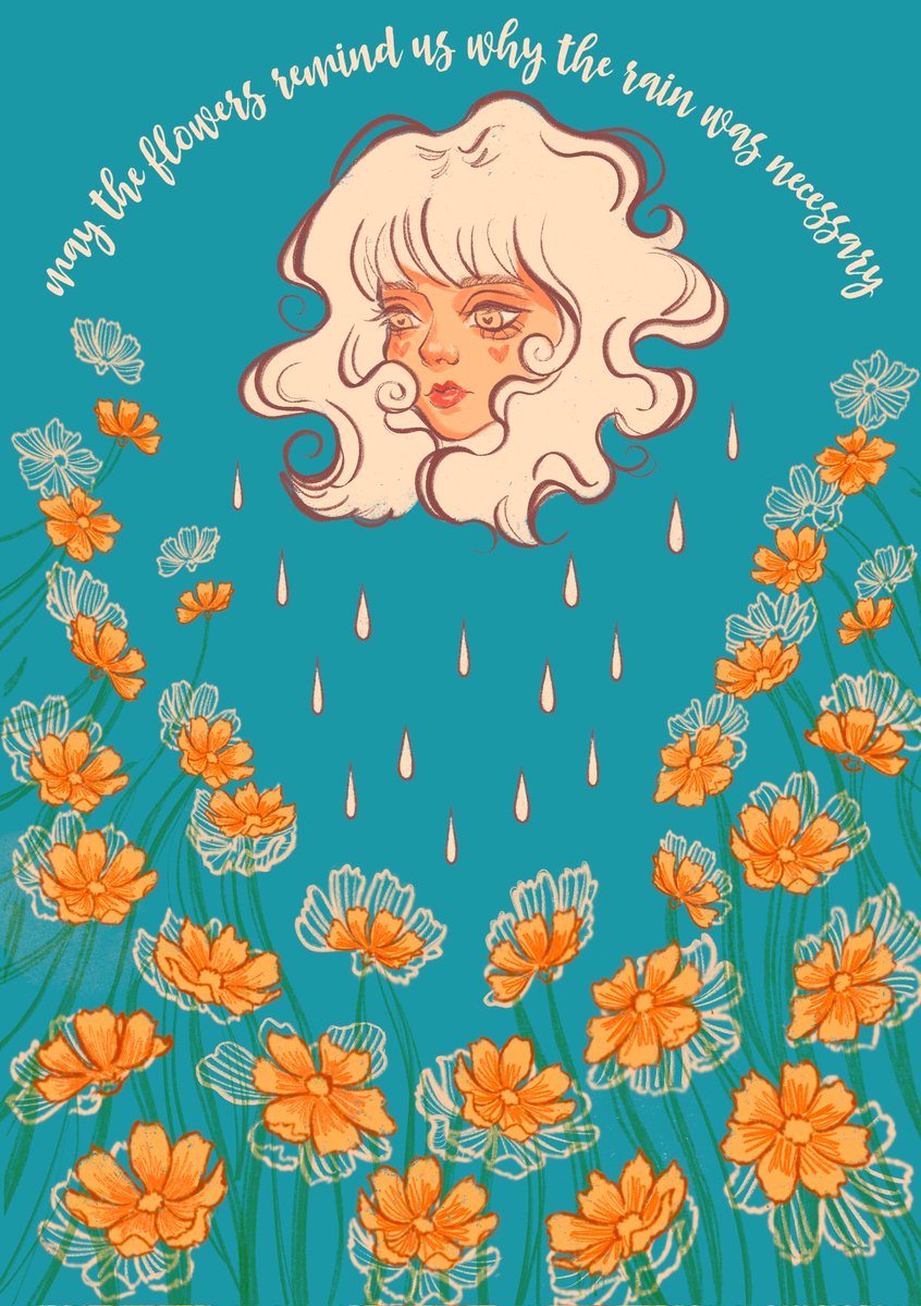 May the flowers remind us why the rain was necessary 

#procreate #artshare