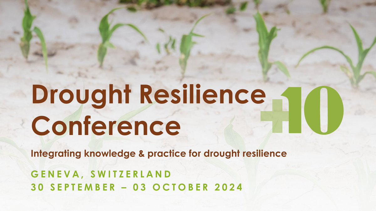 🚨Extended Deadline🚨

You still have time to submit your proposal for Side Events for the #DroughtResilience+10 Conference.

Side events should be relevant to the theme Integrating Knowledge and Practice for Drought Resilience🌍

New deadline: 14 July📅
👉bit.ly/4dRCtvi