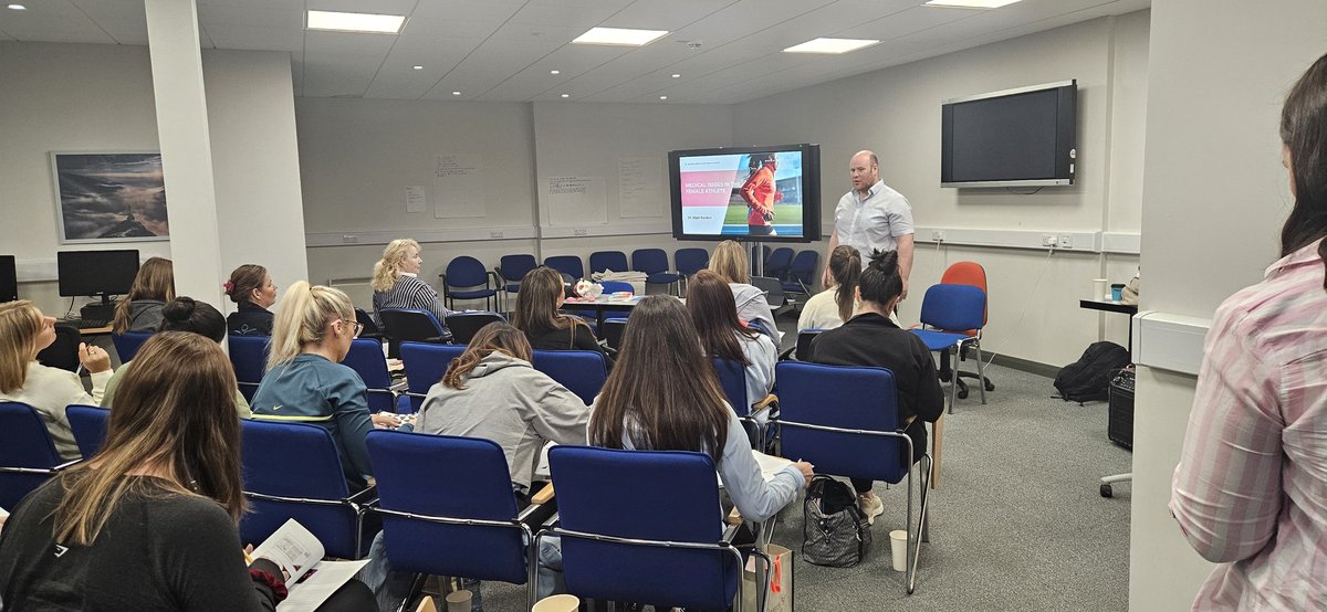 athleticFE_male's tweet photo. We are off to a great start @athleticFE_male LIVE in Belfast today. First up is @SportsMedNI Dr Alan Rankin discussing medical considerations from a sports medicine perspective #taffe #athletivefemalelive #MDT #pelvichealth #MSK #mentalhealth #REDs #dimorphism https://t.co/v9MfiWrscg
