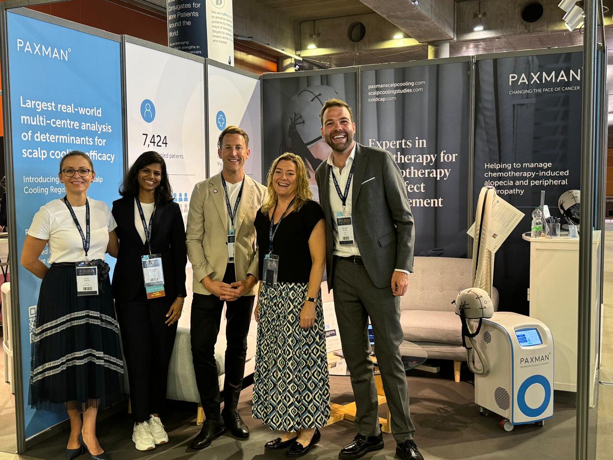 scalpcooling's tweet photo. Team Paxman this week at #MASCC2024. 

Come and visit stand 23! 

#ChangingTheFaceOfCancer #SuppOnc #SideEffectManagement
@CancerCareMASCC @AFSOS_officiel https://t.co/vZjEBzVcAe