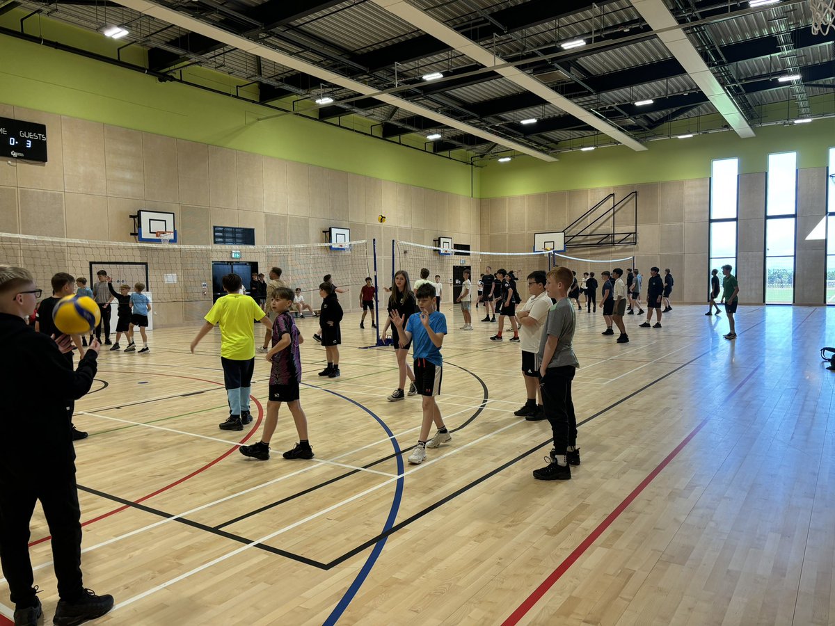 Next in our House Games- the volleyball tournament! Lovely to see an approach in which *every* young person gets time on court.