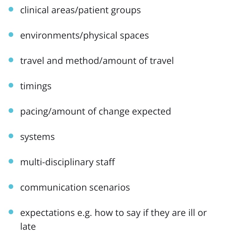 Claire Westwood (@claire_slt) on Twitter photo #DidYouKnow that placement providers are also legally obligated to provide disabled SLT students with reasonable adjustments?
To help figure out what those might be, providers can share the below information about their setting to start the planning process. 
#SLTAndDisability #DidYouKnow that placement providers are also legally obligated to provide disabled SLT students with reasonable adjustments?
To help figure out what those might be, providers can share the below information about their setting to start the planning process. 
#SLTAndDisability