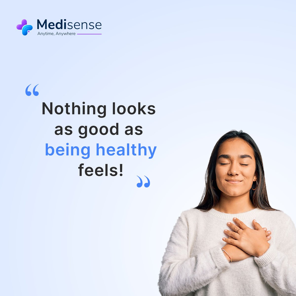 MedisenseHealth's tweet photo. Empowering Health
.
.
.
.
.
.
#QuoteOfTheDay #quotesdaily #inspiringquotes #healthquotes #healthquote #prioritizeyourself #healthmatters #health #selflove #healtheveryday #health #healthylifestyle #healthyliving #telehealth #medisense #healthcarebeyondborders https://t.co/vCjrXokkhg