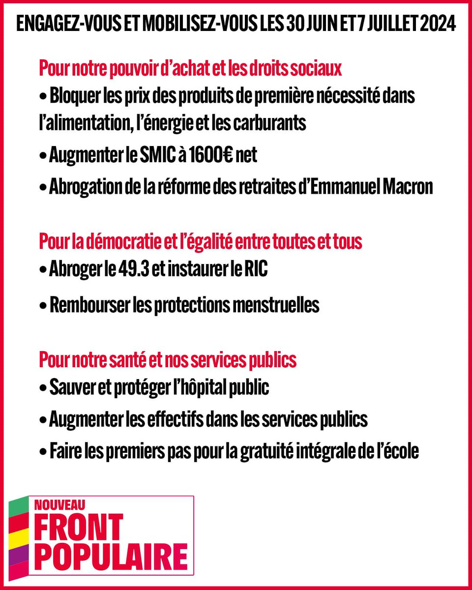 mdorelucas's tweet photo. Si vous l’avez pas encore vu, voici notre tract avec nos propositions clés #legislatives2024 #morbihan #nouveaufrontpopulaire https://t.co/Z8tba30ULY