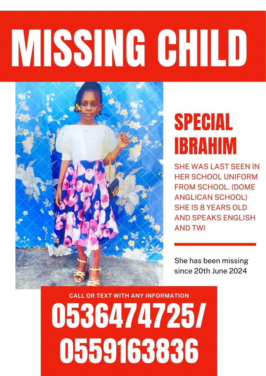 AsieduMends's tweet photo. MISSING CHILD. PLEASE REPOST WIDE https://t.co/7ymBjrGxV7