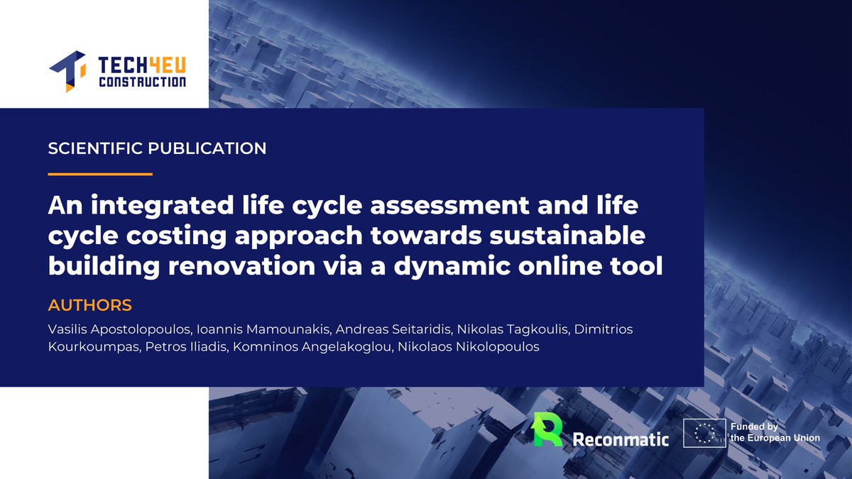 reconmatic's tweet image. 👉 2 great 📕 publications on #EnergyEfficency, #RenewableEnergy, and #InnovationTechnology by 📜 #Tech4EUConstruction, @incubeeu project  &amp;amp; @beeyondersEU.
@HumanTech_EU @robetarme @HERON_project @Bim2Twin @reconmatic @ReincarnateEU🏗️👷‍♂️
👀reconmatic.eu/post/30-must-r…
