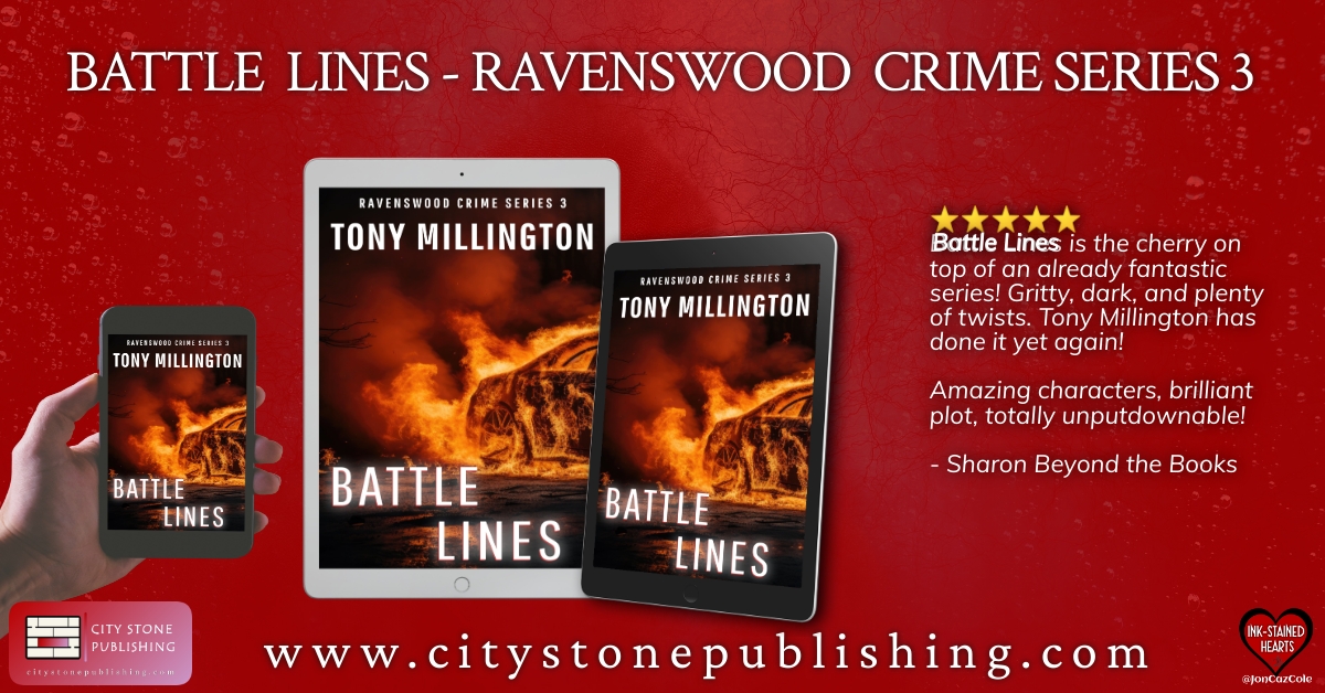 OUT NOW! Time to revisit RAVENSWOOD because BATTLE LINES, bk 3 in <a href="/TonyMillington9/">Tony Millington</a>'s criminally good series is published! Gripping from the first page to the last. e-book: amzn.to/4clxKRq

*paperback soon available. All info on the book's page: citystonepublishing.com/books/battle-l…