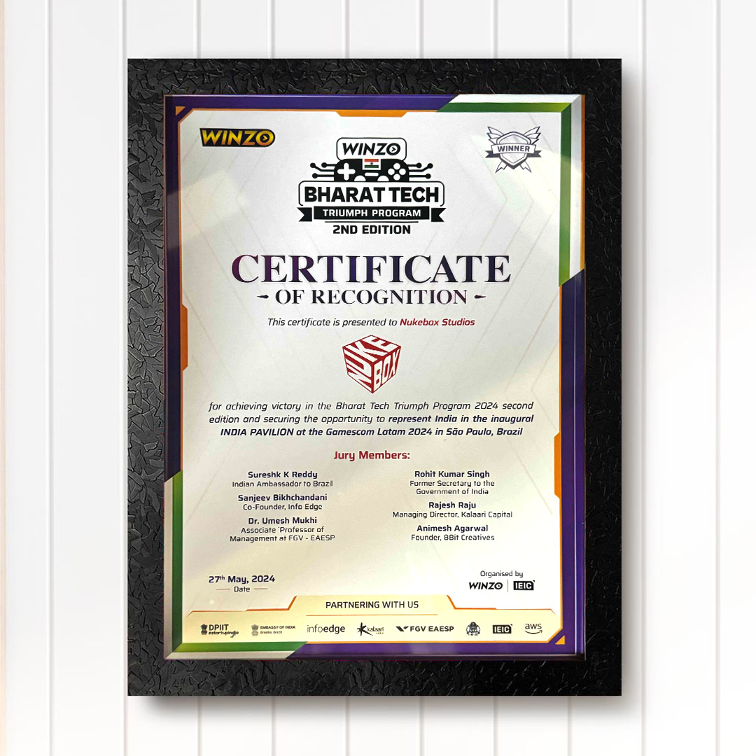 We proudly represent India in the INDIA PAVILLION at Gamescom Latam 2024 in Sao Paulo, Brazil. 🌎🎮

This recognition is a testament to the hard work &amp; dedication of our talented team. Thank you for your support!

#NukeboxStudios #BharatTechProgram2024 #GamescomLatam2024 #Brazil