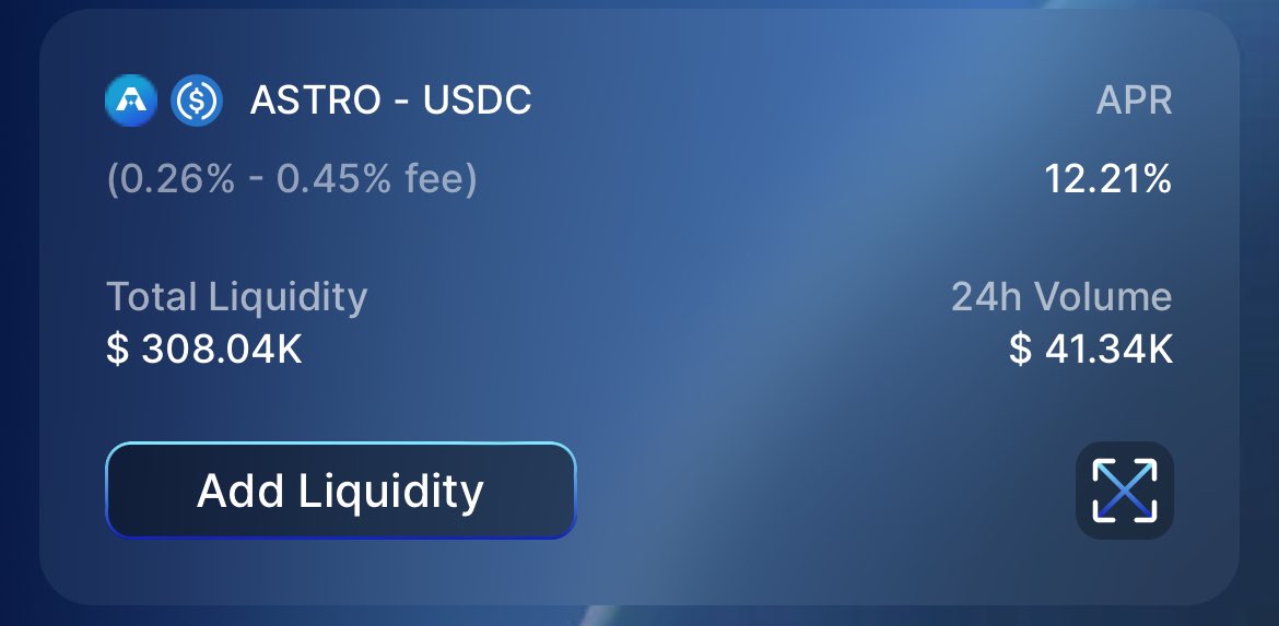 Diversitas_LTD's tweet photo. Not a lot of $ASTRO liquidity out there🤔 Astro Wars in a combination with an increase in overall trading volume, which will lead to a higher buy pressure, can spark a parabolic rally🚀

Been slowly accumulating for over 2 years and are getting close to our final target🔵 @astroport_fi