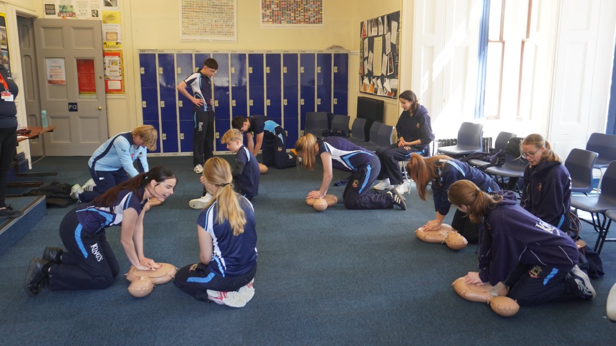 Last week our school nurses taught Yr 10 pupils about our new defibrillator on Pitt St, installed with guidance from the Sam Polledri Foundation and for use by the wider Gloucester community. <a href="/MAA_Charity/">Midlands Air Ambulance Charity 🚁</a> also came in to train them in CPR.  <a href="/RichardGrahamUK/">Richard Graham</a> <a href="/gwaac/">Great Western Air Ambulance Charity</a> <a href="/GloucesterCity/">Gloucester City Council</a>