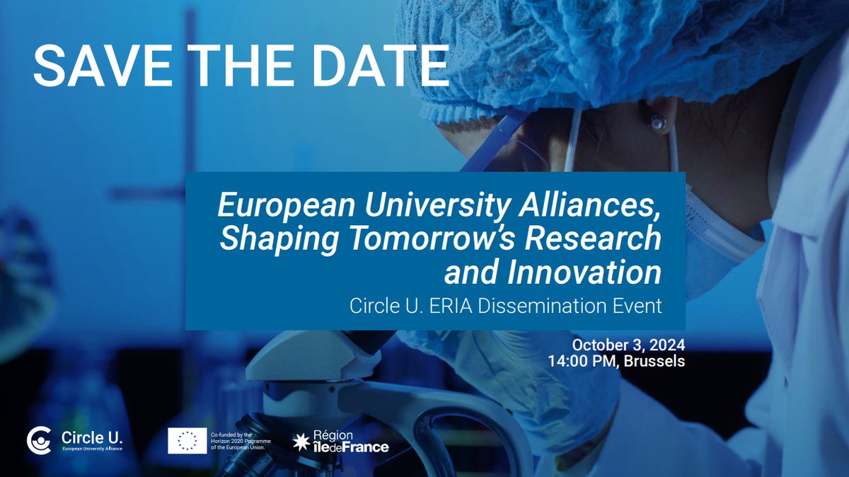 📣 As the ERIA project is reaching an end, join us on October 3rd to reflect on its achievements, and to discuss the opportunities and challenges in the R&amp;I sector that European University Alliances will face in the future.

More info and sign up👉tinyurl.com/2p9hrwft