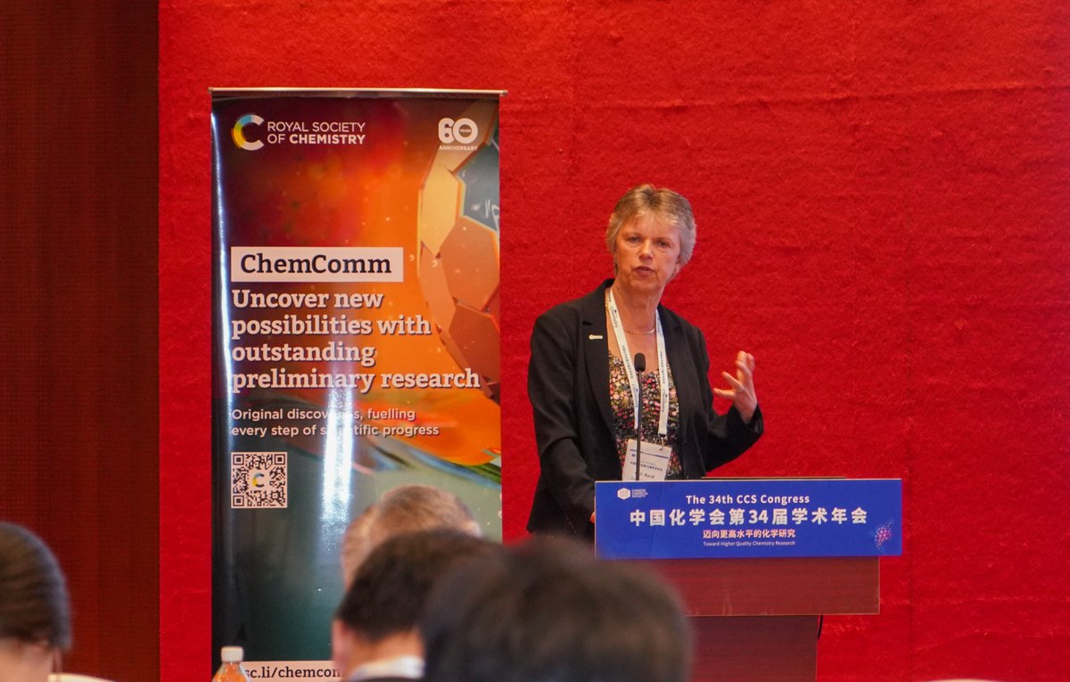 Chemical Communications (@chemcommun) on Twitter photo Last week ChemComm held a 60th Anniversary Symposium at the Chinese Chemical Society Congress in Guangzhou.
A fantastic line-up of speakers included Professors Zhongqun Tian, <a href="/BenZhongTANG1/">Ben Zhong TANG</a> and <a href="/RoySocChem/">Royal Society of Chemistry</a> President Gillian Reid. Last week ChemComm held a 60th Anniversary Symposium at the Chinese Chemical Society Congress in Guangzhou.
A fantastic line-up of speakers included Professors Zhongqun Tian, <a href="/BenZhongTANG1/">Ben Zhong TANG</a> and <a href="/RoySocChem/">Royal Society of Chemistry</a> President Gillian Reid.