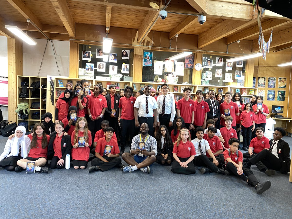 BrentsideLib's tweet photo. Year 8 were absolutely honoured to host the incredible Femi Fadugba, author of the brilliant award-winning novel The Upper World. 

Thank you so much for visiting Brentside, Femi! https://t.co/iVDliYe3yA
