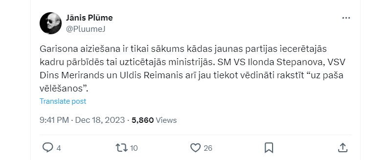 JustMeHereNowA's tweet photo. Un visā šajā jezgā kaut kā nepamanīts palicis tas, ka lieta pret SM valsts sekretāri tika iesākta jau pašā gada sākumā, progresīvajiem īstenojot augstākās vadības nomaiņu savās ministrijās. Garisons no AM aizgāja pats, SM tik vienkārši nesanāca, tad mēģināja ar disciplinārlietu. https://t.co/cOv5MX7q21