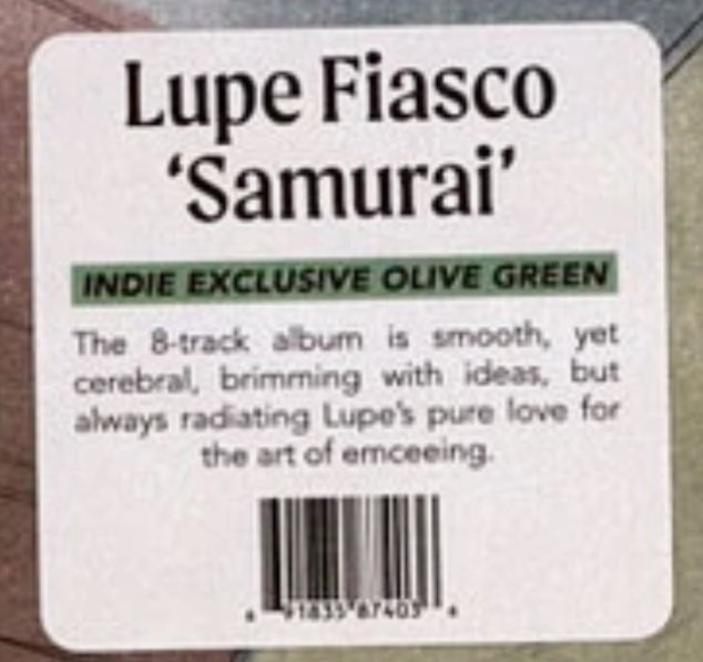 Album sticker. #samurai 🌪️